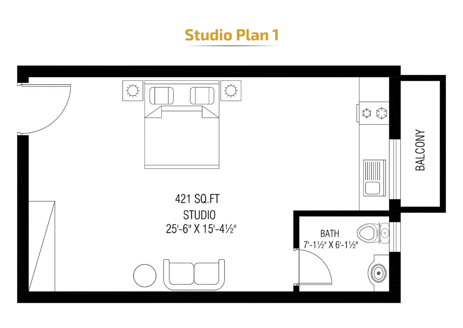 Studio Appartment Plan-02